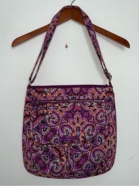 Vera Bradley Purple Paisley Crossbody with Multicolor Accents